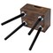 Set of 2 Modern Dark Brown Wooden Nightstands with Drawer for Bedroom or Living Room